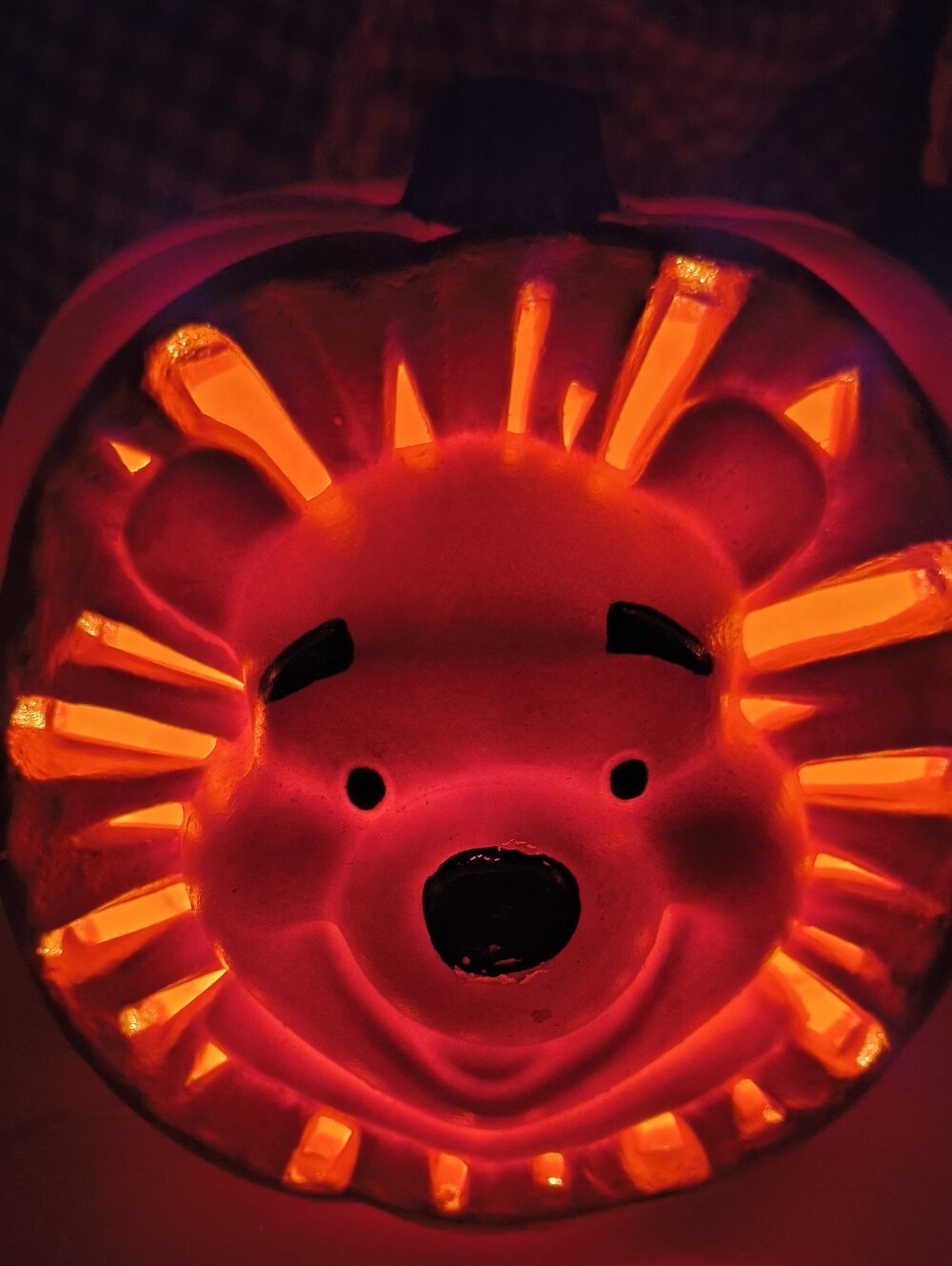 Vintage 1999 Disney Winnie the Pooh Light-Up Halloween Pumpkin